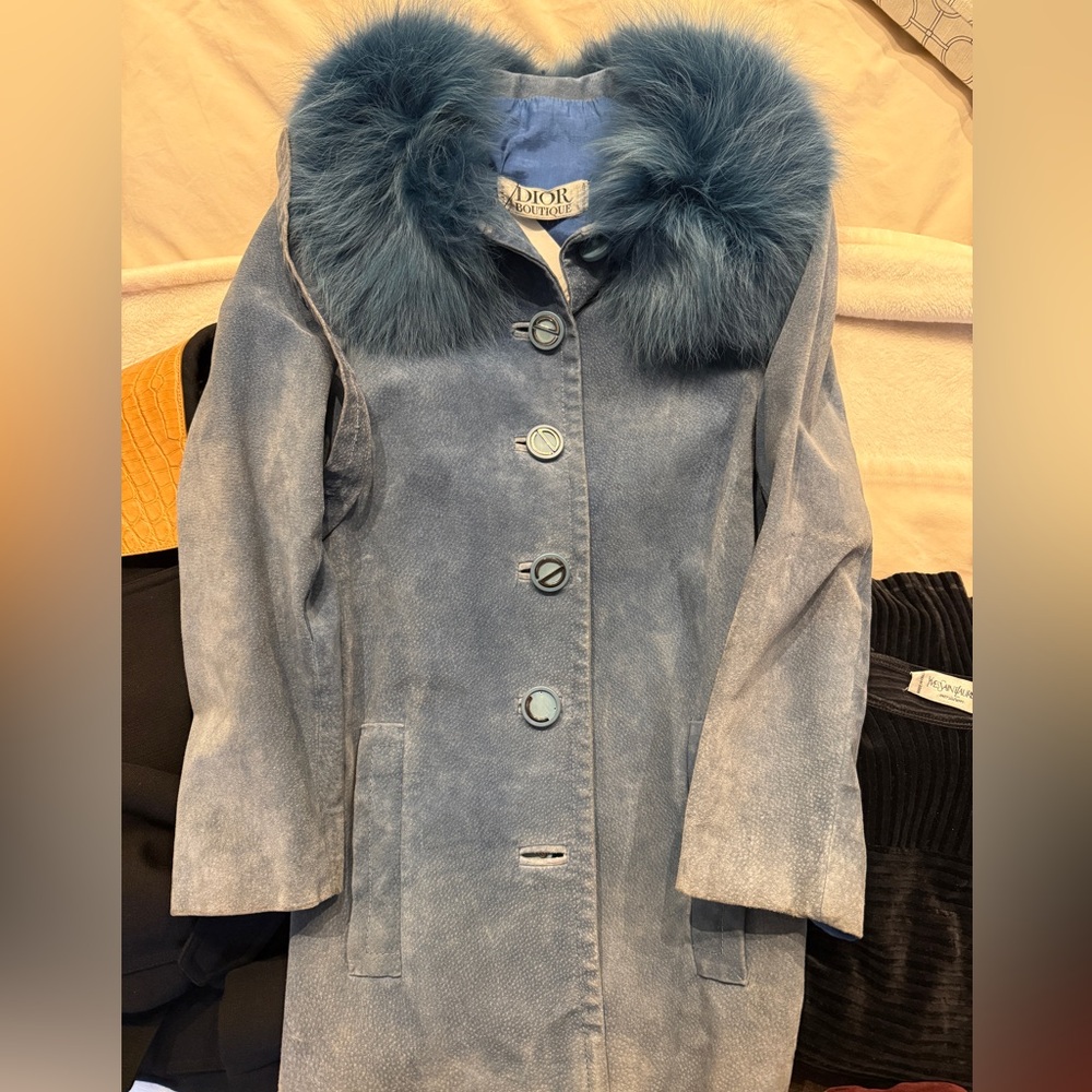 Dior Blue Suede Jacket